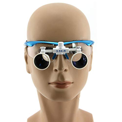 Médico Quirúrgico Dental Gafas Lupas 2.5X/3.5X, Head Mounted Medical Binocular Loupes, Utilizado en ortopedia, microcirugía, cirugía, con LED Cabeza luz