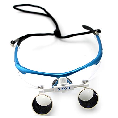 Médico Quirúrgico Dental Gafas Lupas 2.5X/3.5X, Head Mounted Medical Binocular Loupes, Utilizado en ortopedia, microcirugía, cirugía, con LED Cabeza luz