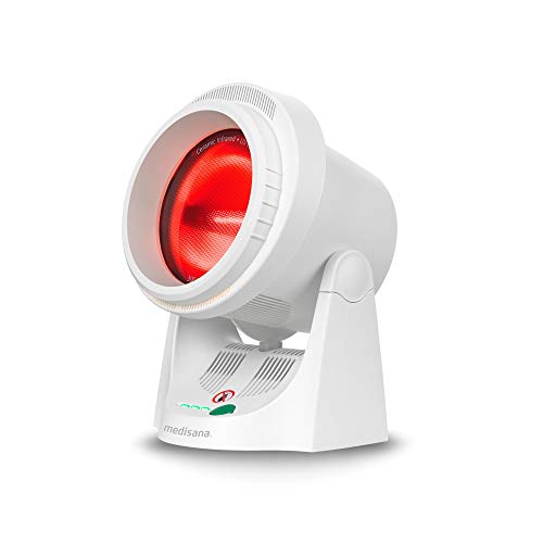 Medisana IR 850 Lámpara de calor infrarrojo de 300 vatios, para mejorar el bienestar, para relajar los músculos con función de temporizador y protección de luz UV (88303)