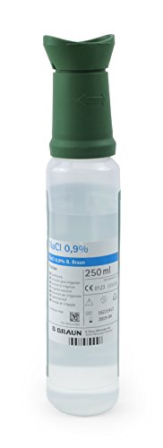 MedX5 (Upgrade 2020) 250 ml ducha ocular de emergencia 0,9 % NaCl, producto para el lavado de ojos con suero fisiológico (0,9 %), producto de lavado ocular, solución para el lavado ocular