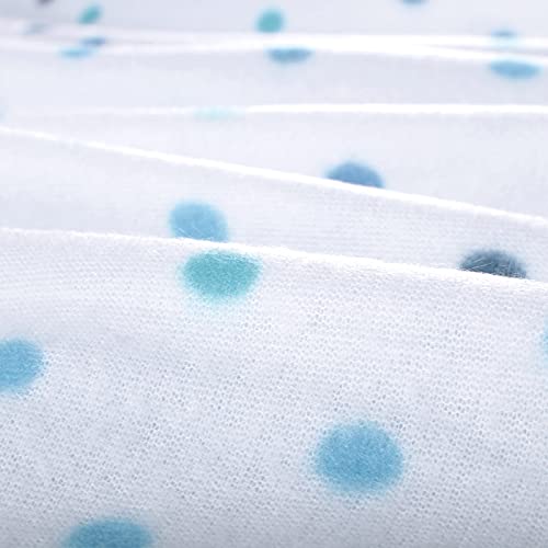 MERCURY TEXTIL- Juego Sábanas 3 Piezas Invierno, Sabanas Polar Franela Térmica. Incluye Bajera Ajustable, Encimera y Funda Almohada. (Lunares Turquesa, Cama 90CM)