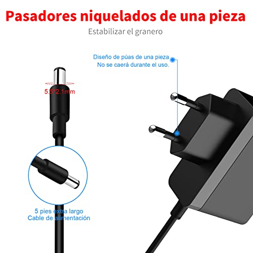 MEROM Fuente de Alimentación 9V Cargador para Pedal de Efectos de Guitarra, Adaptador con Cable de Conexión en Cadena de 5 vías