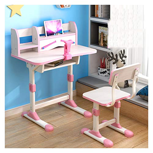 Mesa Infantil con Silla De Altura Ajustable con Lámpara De Mesa, Sentado Ortesis, Multifuncional Escritorio Lnfantil,For Estudiantes De La Escuela, Conveniente For Los Niños O Niñas De 3-18