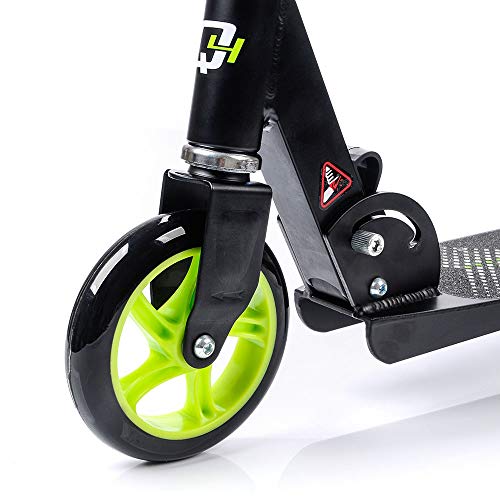 meteor Scooter Ruedas Grandes 140 mm Patinete para Niños y Adultos Muy Duradera hasta 75 kg - Pátinete de Aluminio Kick Scooter Plegable - Varios Diseños - Racer (Q4)