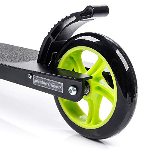 meteor Scooter Ruedas Grandes 140 mm Patinete para Niños y Adultos Muy Duradera hasta 75 kg - Pátinete de Aluminio Kick Scooter Plegable - Varios Diseños - Racer (Q4)