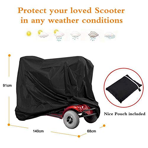 Mobility Scooter Cover, Profesional Impermeable para Silla de Ruedas Protección contra la Lluvia Duradero para Personas Mayores Movilidad Protección contra la Lluvia Fácil de Proteger su Scooter