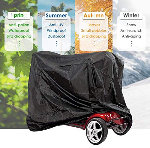 Mobility Scooter Cover, Profesional Impermeable para Silla de Ruedas Protección contra la Lluvia Duradero para Personas Mayores Movilidad Protección contra la Lluvia Fácil de Proteger su Scooter