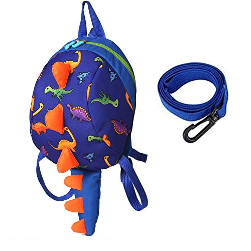 Mochila para Niños, Mochilas de Dinosaurio, Mochila de Dibujos Animados para Niños, Mochila Escolar para Niños Pequeños, con Cuerda Antipérdida, Forma de Dinosaurio, Favorito de Los Niños