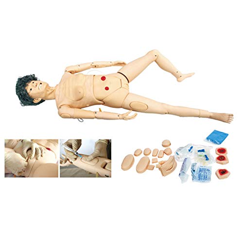 Modelo De Maniquí De Entrenamiento De Enfermería De Combinación Multifuncional, Modelo Anatómico Humano, Con Módulos Intercambiables De Genitales Y Escaras Para Entrenamiento Médico De Enfermería