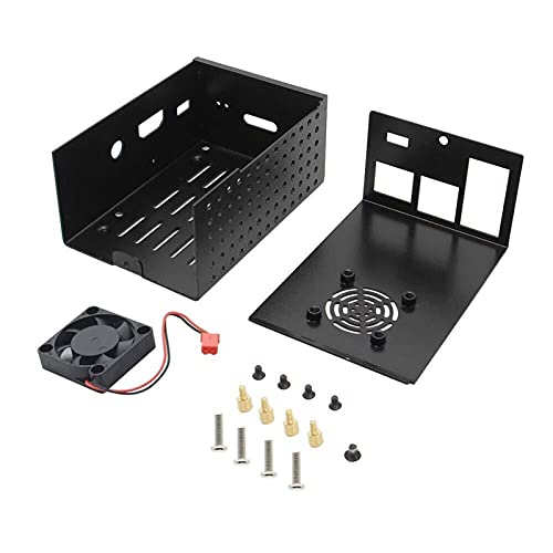 Módulo Kit de Bricolaje X850 V3.0 Meta Caja de Metal de la Placa de expansión con el Kit de Ventilador de refrigeración para el Modelo PI 3 Modelo B + / 2B / 3B Accesorios