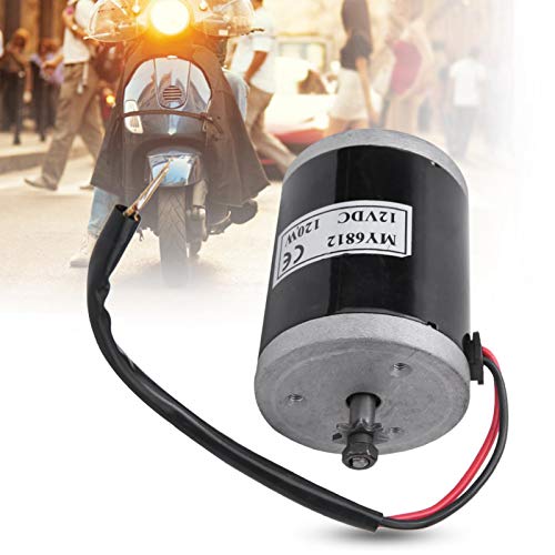 Motor Cepillado-MY6812 12V 120W Motor de Cepillo pequeño de Alta Velocidad con polea de Correa Scooter eléctrico Accesorio para Bicicleta eléctrica