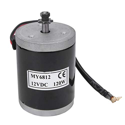 Motor Cepillado-MY6812 12V 120W Motor de Cepillo pequeño de Alta Velocidad con polea de Correa Scooter eléctrico Accesorio para Bicicleta eléctrica