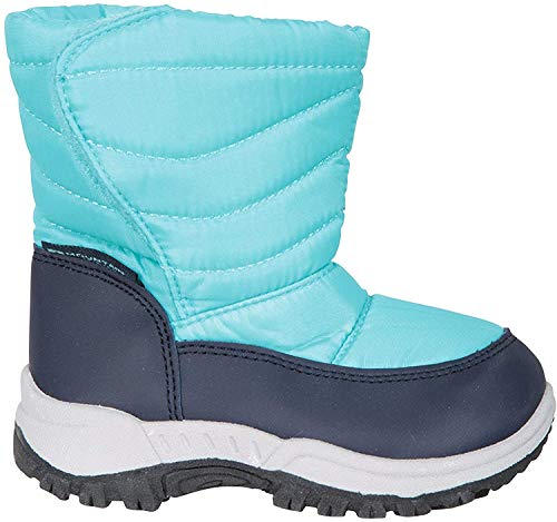 Mountain Warehouse Botas de Nieve para niños Caribou Junior - a Prueba de Nieve, Forro Polar, cálido, con Aislamiento, Suela de Alta tracción -para Clima frío de Invierno Verde Agua 23