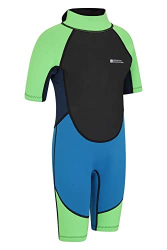 Mountain Warehouse Traje de Buceo para niños - Cuerpo: 2.5mm, Neopreno con Cremallera de fácil Deslizamiento - Costuras Planas - Cuello Ajustable -para bucear en Verano Azul Brillante 13 Años