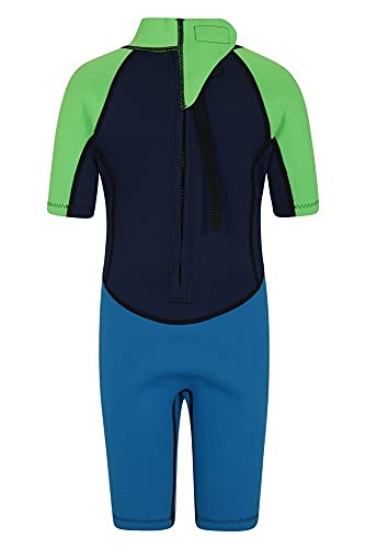 Mountain Warehouse Traje de Buceo para niños - Cuerpo: 2.5mm, Neopreno con Cremallera de fácil Deslizamiento - Costuras Planas - Cuello Ajustable -para bucear en Verano Azul Brillante 13 Años