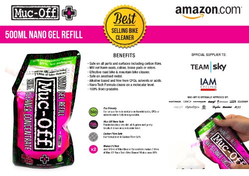 Muc - Off Nano Tech - Limpiador de bicicleta de ciclismo, tamaño 500 ml, multicolor