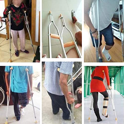 Muletas Axilares (2 Piezas, 1 Par), Aluminio Muletas para Adultos, Altura Regulable (5 + 9 Marchas), Muletas Médicas, Ergonomía, Altura Aplicable: 135-195 CM (Size : 35-43inch)