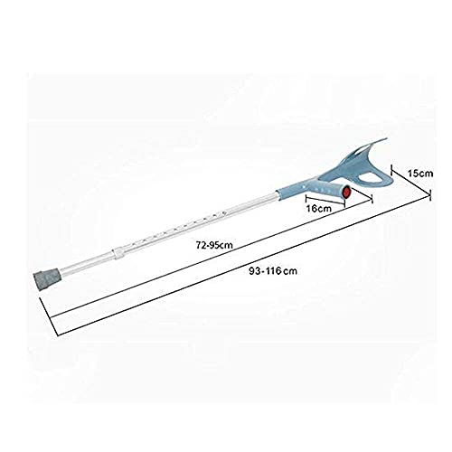 Muletas de antebrazo El ajuste de 14 marchas de altura cumple con el andador ergonómico con mango de muleta, muletas de aluminio antideslizantes ligeras para ancianos, discapacitados y pacientes Good