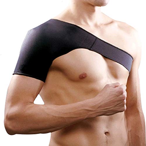 N-K Banda de sujeción ajustable para el hombro para fútbol, protección del hombro, recuperación muscular, recuperación muscular, color negro, 1 unidad, rentable y duradero