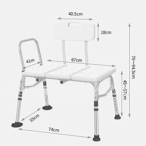 NACHEN Silla de Ducha Banco de Transferencia para Asiento de Ducha para bañera Banco de Transferencia para bañera y Ducha de Servicio Pesado para Usar como Banco de Ducha o Asiento de baño