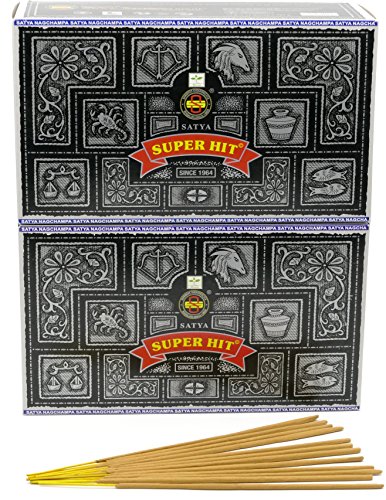 Nag Champa SuperHit Barras de incienso, 24 Packs