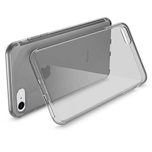 NALIA Carcasa Silicona Compatible con iPhone SE 2020/8 / 7 Funda, Delgado Translucido Gel Cubierta Protectora Resistente, Crystal Case TPU Cover Telefono Movil Proteccion - Transparente Gris