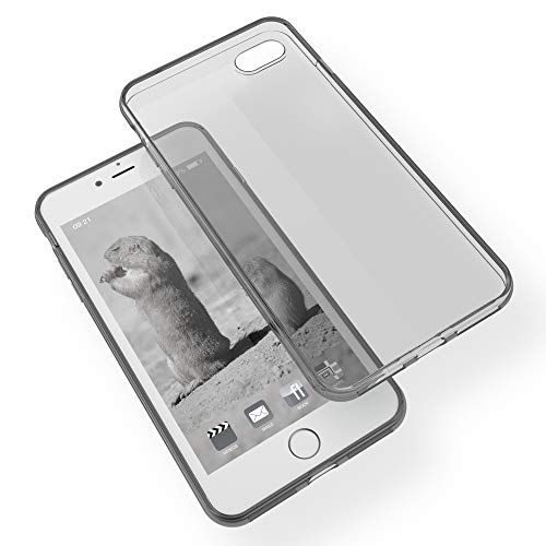 NALIA Carcasa Silicona Compatible con iPhone SE 2020/8 / 7 Funda, Delgado Translucido Gel Cubierta Protectora Resistente, Crystal Case TPU Cover Telefono Movil Proteccion - Transparente Gris