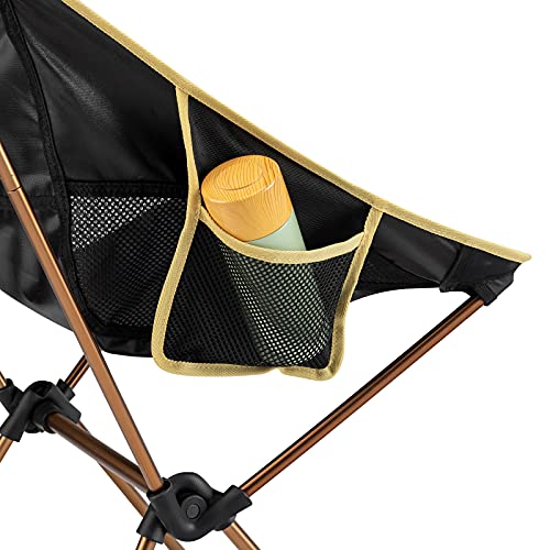 Naturehike Silla Plegable Ligera con Respaldo - Silla para Acampar con Bolsa de Transporte para Pescar Senderismo Viajes(Champagne)