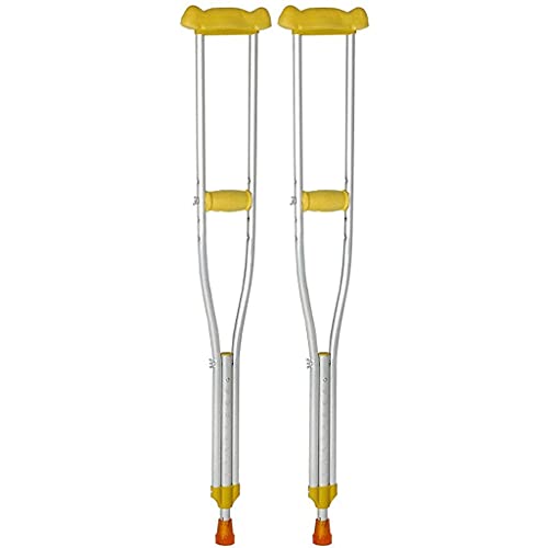 N\C Par de muletas para Las Axilas, muletas axilares de Altura Ajustable, ayudas con empuñaduras Suaves, Bastones duraderos para Pacientes con Lesiones en Las extremidades Inferiores, Gris LKWK