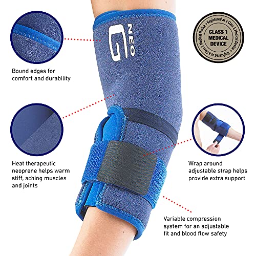 Neo G Codera - Calidad de Grado Médico. Ayuda con esguinces, lesiones por esfuerzo repetitivo, epitrocleítis, codo de tenista/golfista, codos lesionados, débiles o artríticos. Tamaño Universal -Unisex