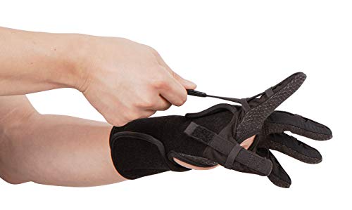 Neofect Extender Plus-Espasticidad Rehabilitación Guante Mano Dedo Flexión Extensión Agarre Fino Coordinación Motora Recuperación Entrenamiento, Hemiplejía, Sci, TBI (Medio, Izquierda)