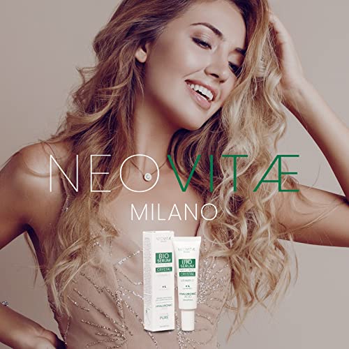 Neovitae - Suero Facial Bio 100% Puro Ácido Hialurónico con Vitamina C - Orgánico, Alta Concentración - Crema antiarrugas de efecto inmediato para Rostro, Cuello y Contorno de Ojos - 30ml