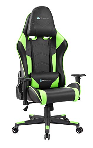 Newskill Kitsune - Silla gaming profesional (Inclinación y altura regulable, reposabrazos 2D ajustables, base en nylon, reclinable 180º), Color Verde