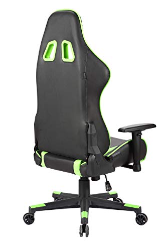 Newskill Kitsune - Silla gaming profesional (Inclinación y altura regulable, reposabrazos 2D ajustables, base en nylon, reclinable 180º), Color Verde