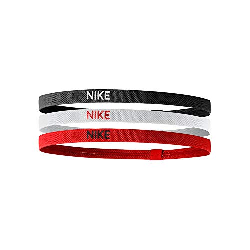 NIKE Banda para el cabello-9318-4 Cabello, Hombre, Black/White/University Red, One Size