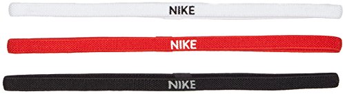 NIKE Banda para el cabello-9318-4 Cabello, Hombre, Black/White/University Red, One Size