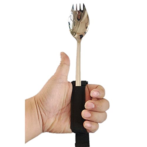 NINGYI Easy Grip Comer SIDS Cuchara Fork Fork Adaptive Comer Utensilios para Personas con Dexteridad Limitada Parkinson Artritis Mano Temblores Discapacitados