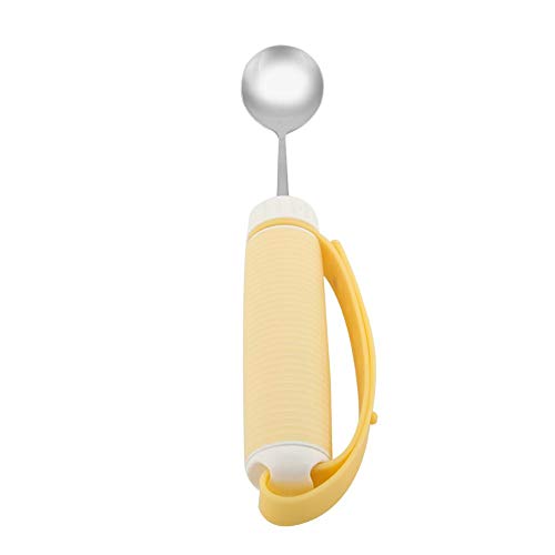 NITRIP Utensilios adaptables Antideslizantes, Utensilios para Comer, para temblores en Las Manos de Personas Mayores con discapacidad de Parkinson(Spoon)