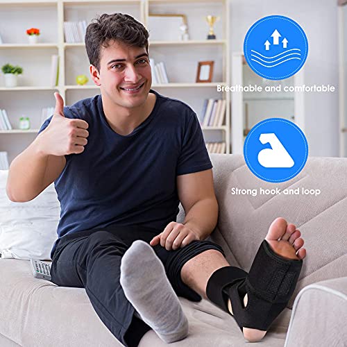 Nlight Férula Nocturna para Fascitis Plantar,Soporte para Pies,Corrector De Caída del Pie,Estabilizador De Pie Ajustable,Inmovilizador Ortopédico para Dormir,Soporte De Arco para Tobillo,S/M