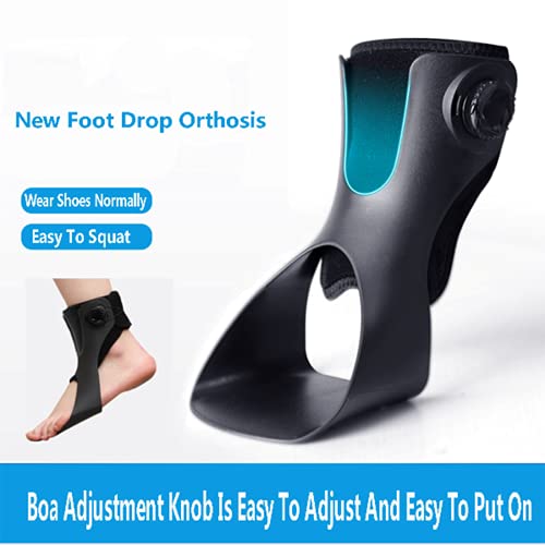 NNBD Ortesis De Pie Caído, Soporte De Pie Caído Soporte De Tobillo Férula De Tobillo Diseño De Apertura En Forma De U para Esguinces Tendinitis Pie Caído En Varo Valgo,Right,L