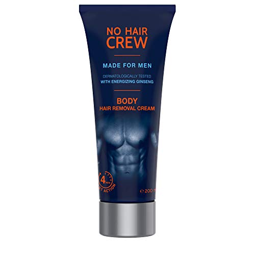 NO HAIR CREW Crema Depilatoria Corporal Premium Masculina – Hecha para Hombres 200 ml