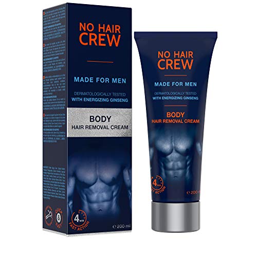 NO HAIR CREW Crema Depilatoria Corporal Premium Masculina – Hecha para Hombres 200 ml