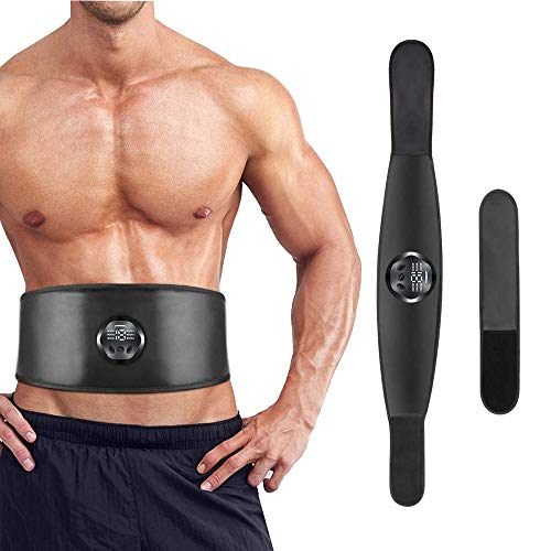 NOBRAND Electroestimulador Muscular Abdominales, Estimulación Muscular Masajeador Eléctrico Cinturón Abdomen/Brazo/Piernas/Glúteos no Necesita Almohadillas ni Gel USB Recargable