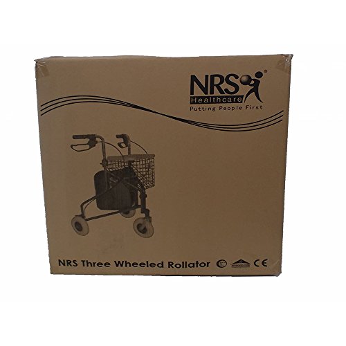 NRS Healthcare M85577 - Andador de 3 ruedas, con cesta y mochila