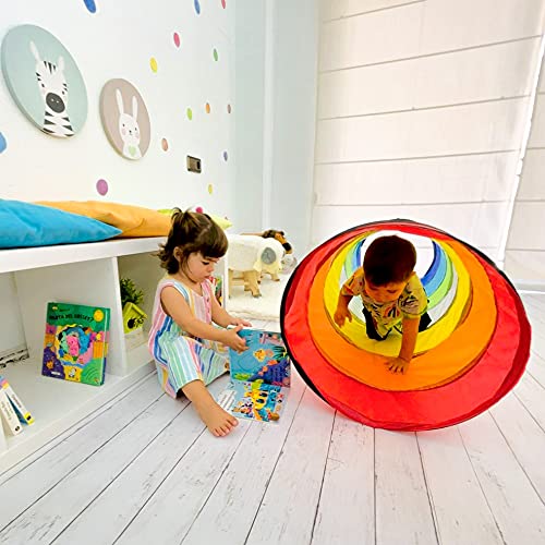 NUBUNI Tunel Plegable para Niños 180 cm : Tunel Infantil : Tunel para niños : Tunel Niños : Túnel : Tunel psicomotricidad : Color Connection A