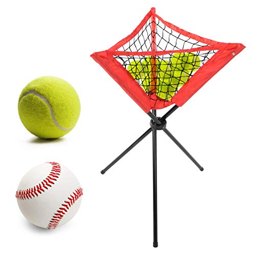 Nunafey Trípode De Red para Bolas, Juego De Triángulo, Acero Inoxidable, Soporte Estable, Trípode De Práctica De Bateo De Softbol, ​​para Practicar, Entrenadores