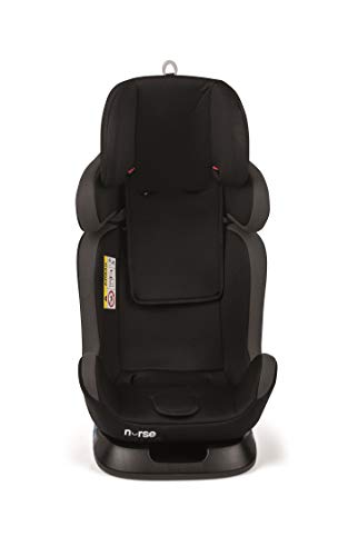 Nurse Driver 2 Silla de Coche Grupo 0 1 2 3, desde Recién Nacido hasta los 36 kg., Instalación con el Cinturón del Automóvil, Máxima Reclinación, Incluye Reductor, Color Negro