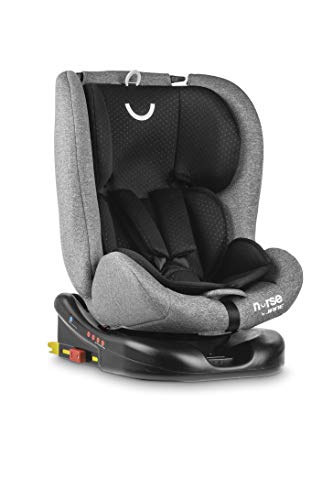 Nurse Giro 360º Silla De Coche Grupo 0 1 2 3, De 0 A 36Kg, Rotación 360, Isofix Y Top Tether, Máximo Reclinado, Incluye Reductor