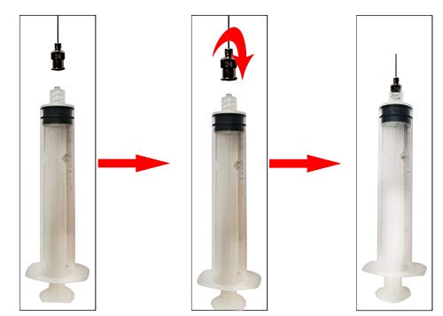 NW 1776 Aguja dispensadora y dispensadora de 12/2 pulg. De largo, 12 piezas, con cierre Luer, todo en acero inoxidable metálico (escala completa) (24G)