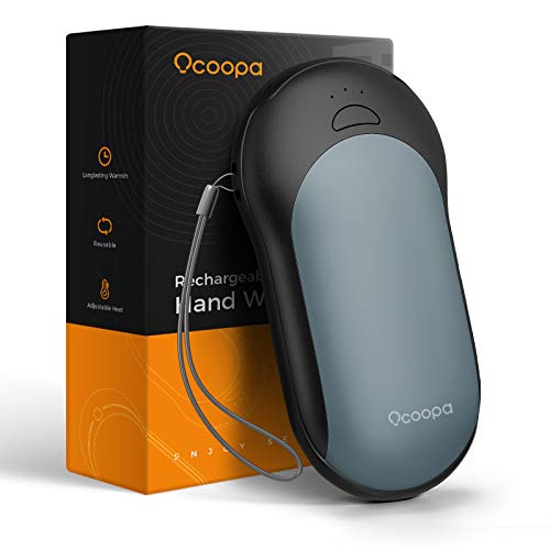 OCOOPA Calentadores de Manos PD Carga rápida, Power Delivery 10000mAh USB C, Eléctrico Recargable Powerbank, 15 horas de calor de larga duración para deportes al aire libre, Regalo para mujeres hombre